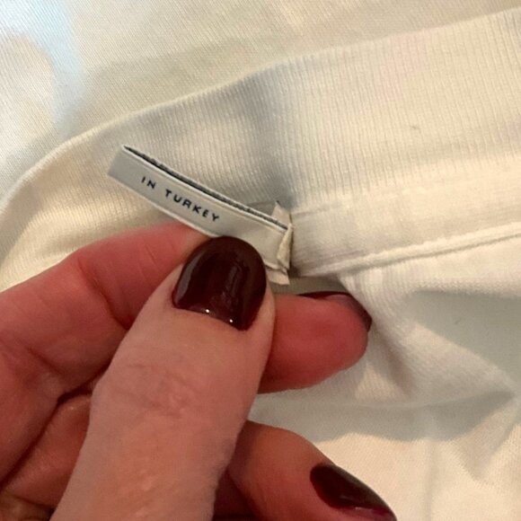 Moncler Rhinestone Logo T-Shirt White Silver Short Sleeve Size L Large Crew Neck - Picture 8 of 14